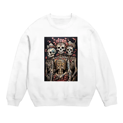 ガイコツのデザイン Crew Neck Sweatshirt