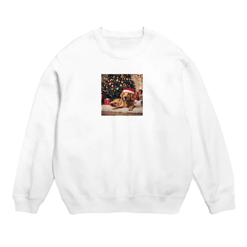 クリスマスを満喫する犬 Crew Neck Sweatshirt