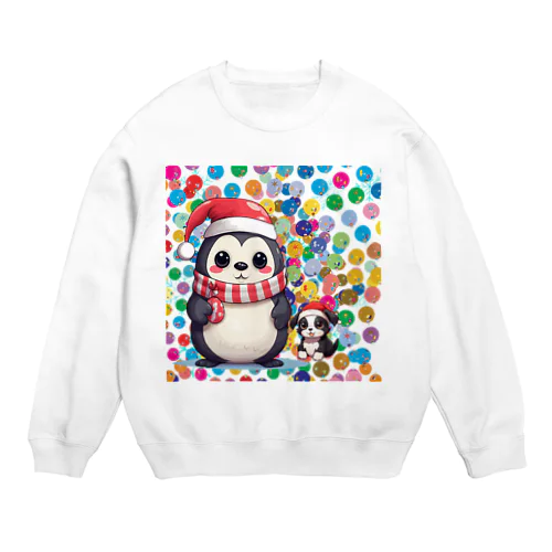 ペンギン犬 Crew Neck Sweatshirt