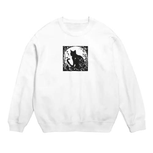 夢見る猫 Crew Neck Sweatshirt