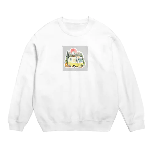 おしゃれキャンプイラスト Crew Neck Sweatshirt