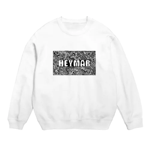  HEYMARロゴ　黒 Crew Neck Sweatshirt