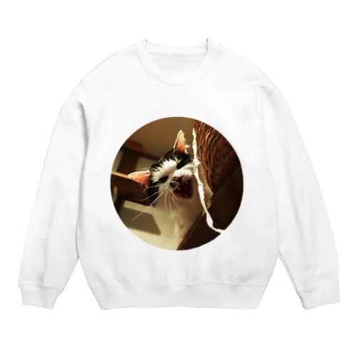 強面のねこ　チビゴン　その1 Crew Neck Sweatshirt