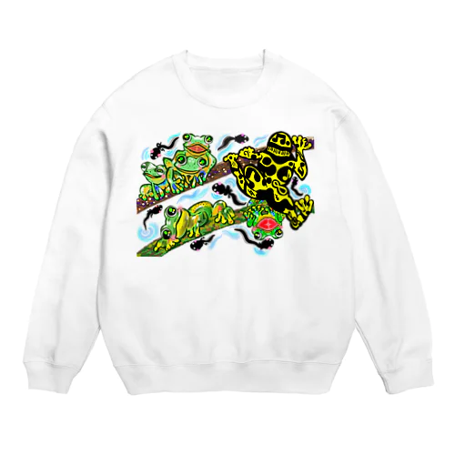 超絶カエルとオタマジャクシ🐸 Crew Neck Sweatshirt