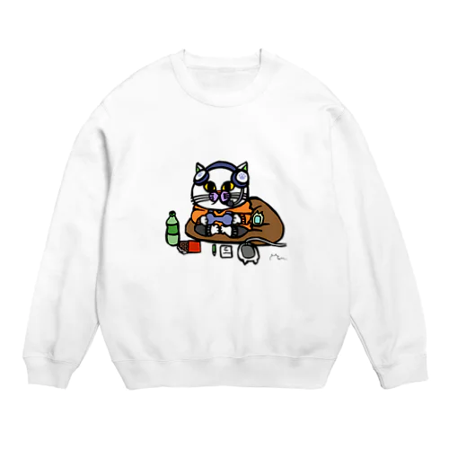 ゲーマーねこ Crew Neck Sweatshirt