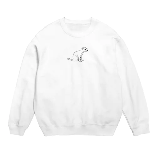 アンニュイなオコジョ君の日常 Crew Neck Sweatshirt