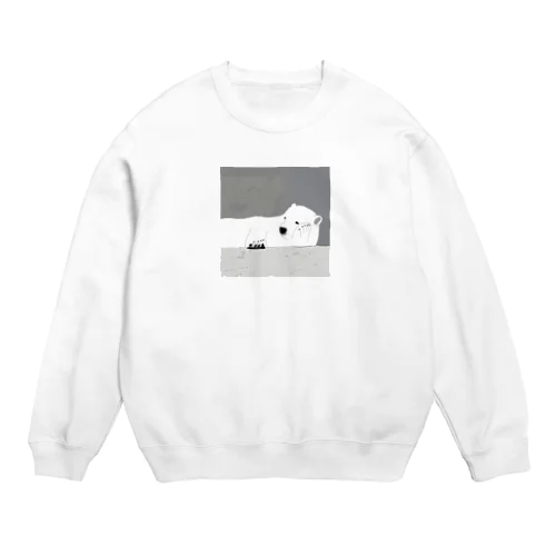 ぐーたらしろくま Crew Neck Sweatshirt