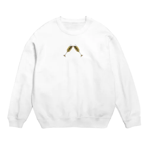 シャンパン乾杯 Crew Neck Sweatshirt