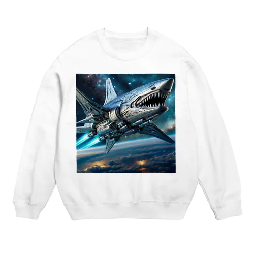 サメの宇宙船 Crew Neck Sweatshirt