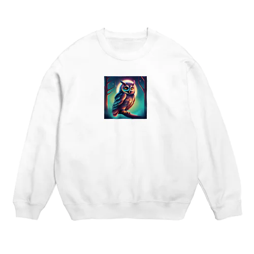 幸運 ふくろう  グッズ Crew Neck Sweatshirt