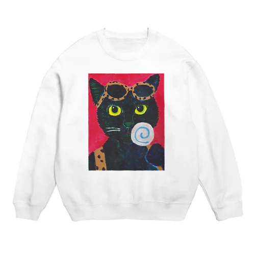 おしゃれねこ Crew Neck Sweatshirt