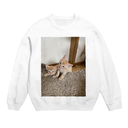 可愛い猫 Crew Neck Sweatshirt