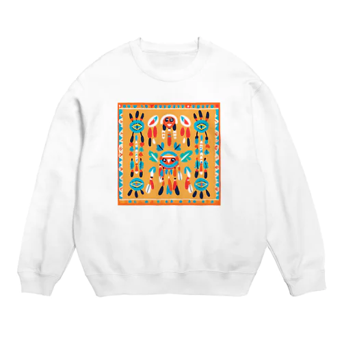 ネイティーブオレンジ Crew Neck Sweatshirt