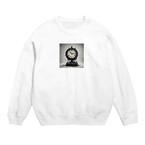 溶ける時計 Crew Neck Sweatshirt