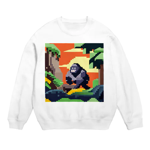 ぴくせるごりら Crew Neck Sweatshirt