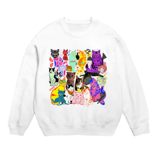 MIX CATS Crew Neck Sweatshirt