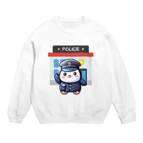 ペンギン警察官 Crew Neck Sweatshirt