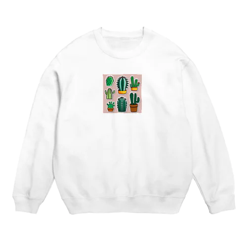 サボテンくん Crew Neck Sweatshirt