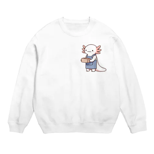 ウーパールーパーショップ定員 Crew Neck Sweatshirt