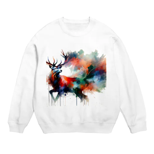 A3S 美しい動物 Crew Neck Sweatshirt