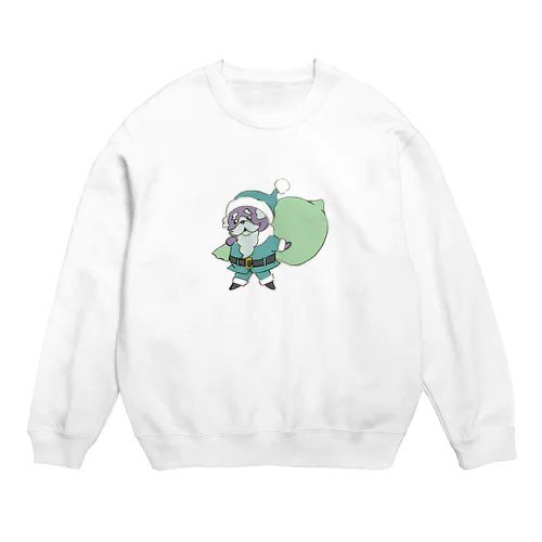 鼻ペチャクリスマス　黒パグ　 Crew Neck Sweatshirt