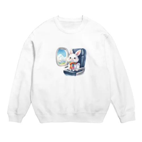 Sitting rabbit（座るウサギ） Crew Neck Sweatshirt