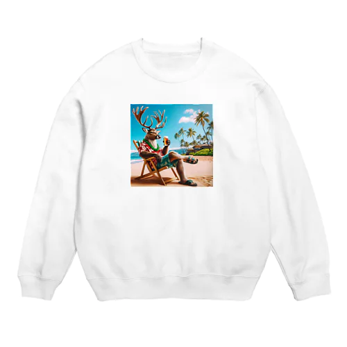 呑トナカイinハワイ Crew Neck Sweatshirt