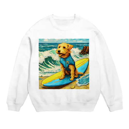 波乗りDog Crew Neck Sweatshirt