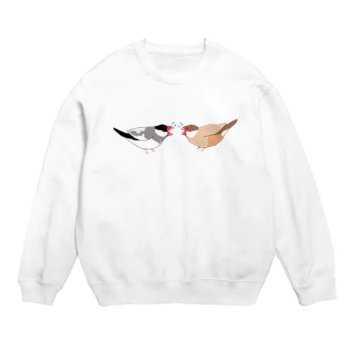 キャルキャル文鳥 Crew Neck Sweatshirt