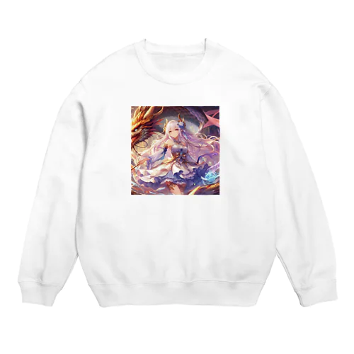 魔法を操る少女と守護龍✨シリーズ① Crew Neck Sweatshirt