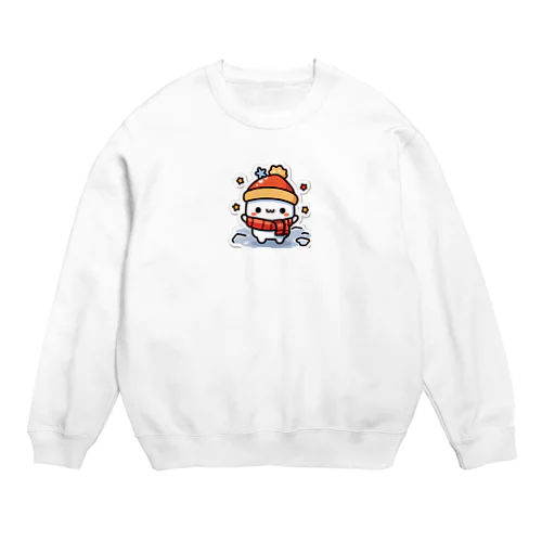 雪の上の足跡 Crew Neck Sweatshirt