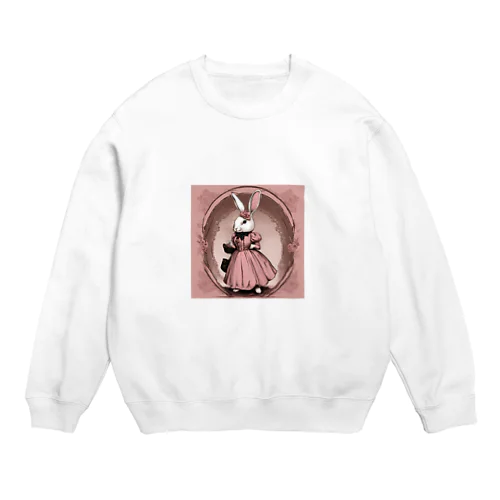 シックなウサギちゃん Crew Neck Sweatshirt