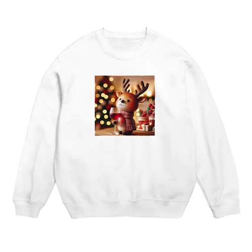 呑(どん)となかいinクリスマス　デフォルメver Crew Neck Sweatshirt