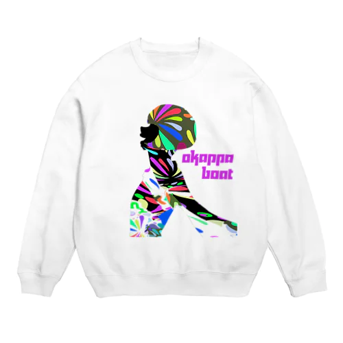 歌うおかっぱちゃん Crew Neck Sweatshirt