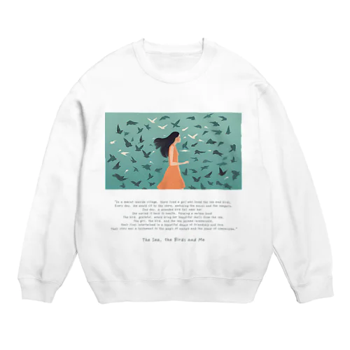 『うみ、とり、わたし』【寄付付き商品】 Crew Neck Sweatshirt