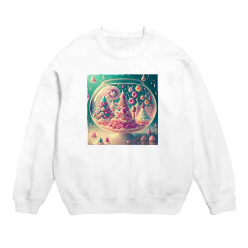 お菓子の国のおかしな飴の雨 Crew Neck Sweatshirt