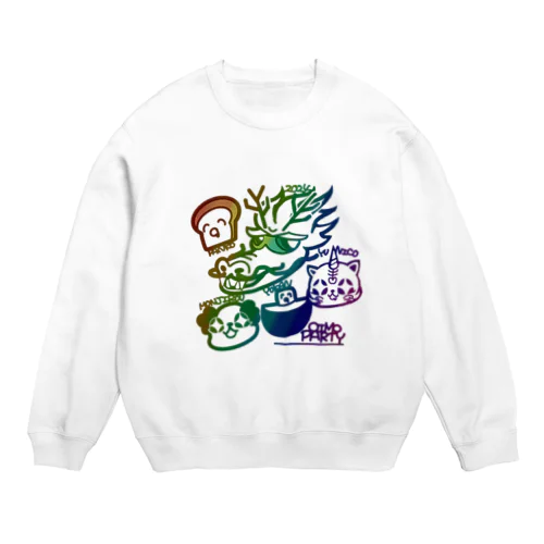 レインボーおいぱ Crew Neck Sweatshirt