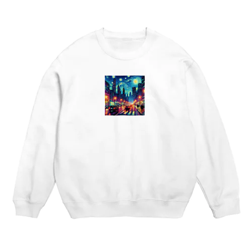 宙よりも光る街 Crew Neck Sweatshirt