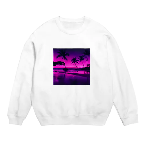 夕暮れのロマンチックハワイ Crew Neck Sweatshirt