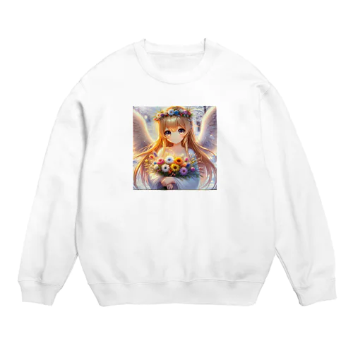 花天使　冬の花束　アニメ風 Crew Neck Sweatshirt