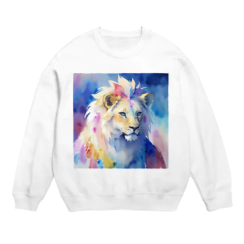 百獣の王ライオン Crew Neck Sweatshirt