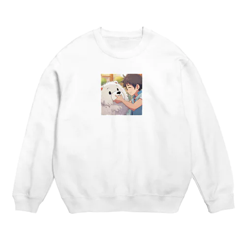 もふもふワンちゃん Crew Neck Sweatshirt