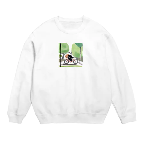 自転車パンダ Crew Neck Sweatshirt