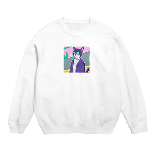 ヌコ博士 Crew Neck Sweatshirt