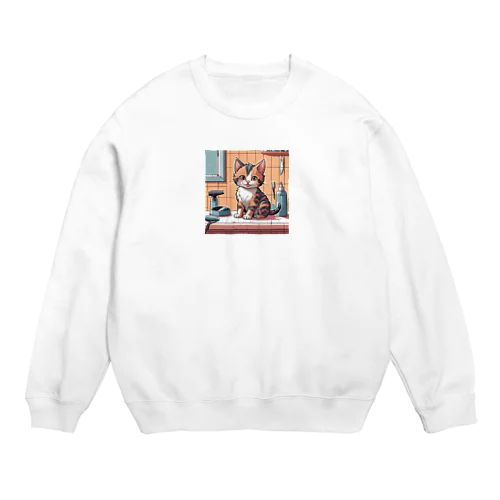 カットして三毛 Crew Neck Sweatshirt