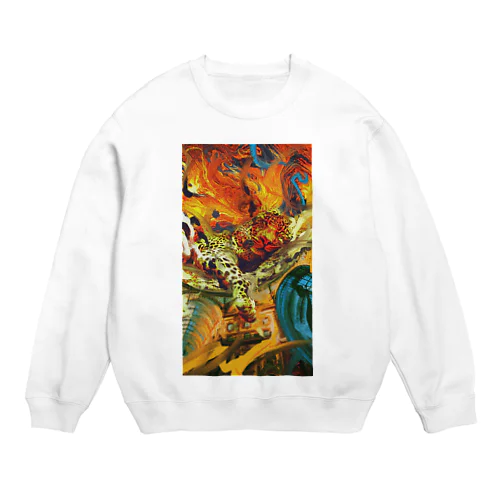 美術館で寝る Crew Neck Sweatshirt