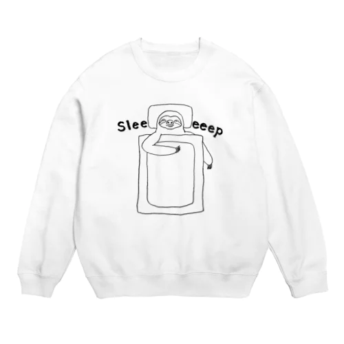 就寝ナマケモノ　シロクロ Crew Neck Sweatshirt