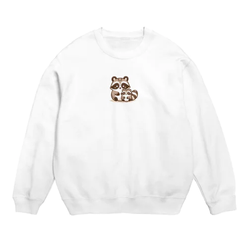 ほのぼのアライグマ家族物語 Crew Neck Sweatshirt