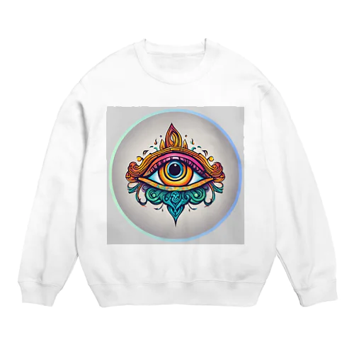 オレンジの第3のeye Crew Neck Sweatshirt