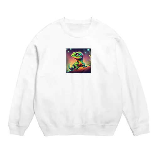 トカゲグッズ Crew Neck Sweatshirt